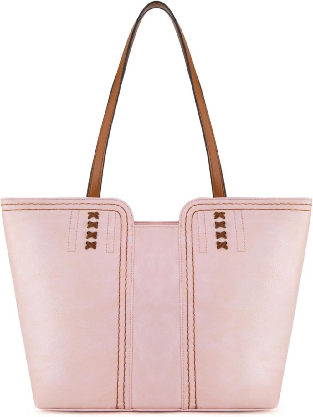 Women's Cherry Blossom Vegan Leather Classy Look West Tote Handle Satchel Purse - Picture 1 of 6